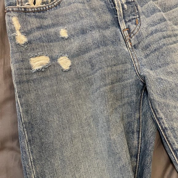 Madewell Rivet and Thread Button Fly Boyfriend Distressed Jeans - Picture 3 of 3